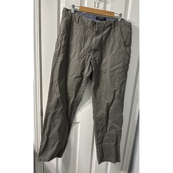 Banana Republic Mens Straight Fit Gavin Pants 38x32 Chinos Trousers Khaki Brown - Picture 5 of 5